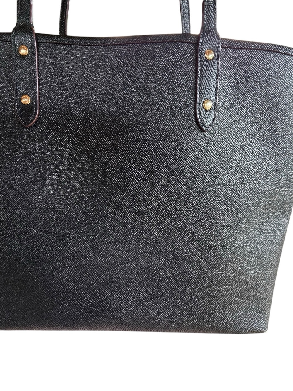 Coach Black Saffiano Tote with Gold Logo - Picture 15 of 15